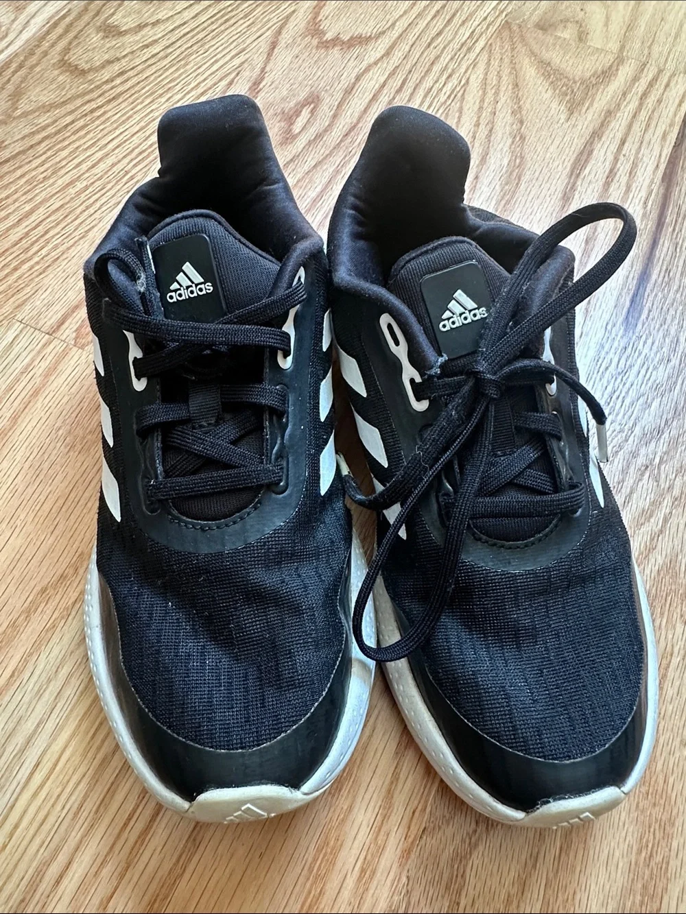 adidas Kids Black and White Bounce Sneakers
